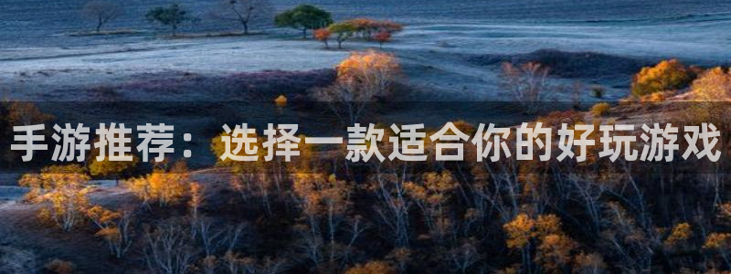 恒盛娱乐app：手游推荐：选择一款适合你的好玩游戏